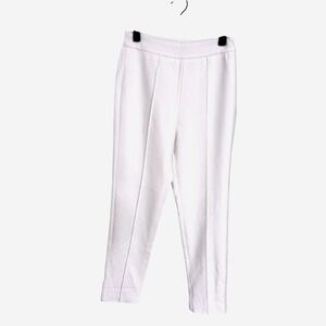 boa. White High Waisted Slim Tapered Seam Front Trousers Pants Small